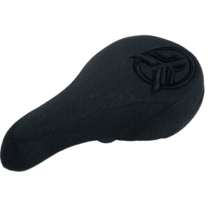 Сидіння Federal BMX Slim Steath Logo - чорне з рельєфною чорною вишивкою