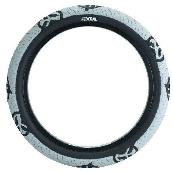 Покришка Federal BMX Command LP 20" - сіра з чорними логотипами та боковими стінками 2,40"