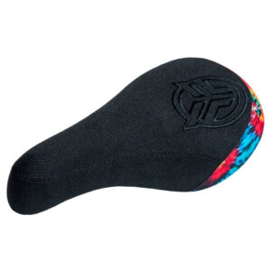 Сидіння з логотипом Federal BMX Mid Stealth - чорне із задньою панеллю Tie Dye і товстішою чорною вишивкою
